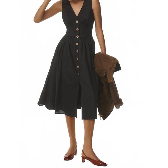 HUTCH Dresses & Skirts - NEW HUTCH indy cotton midi dress in black